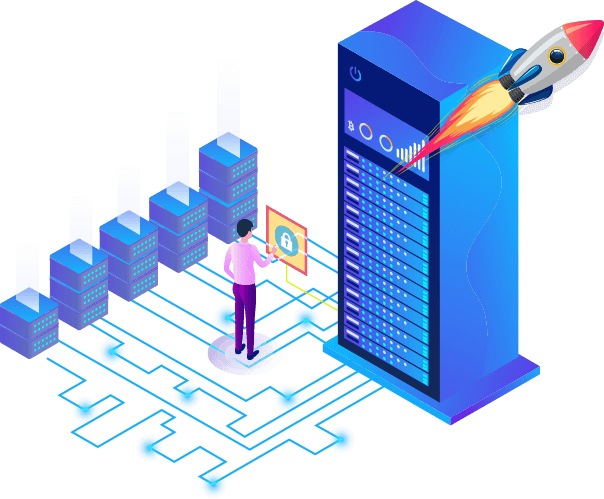 Secure and reliable hosting illustration